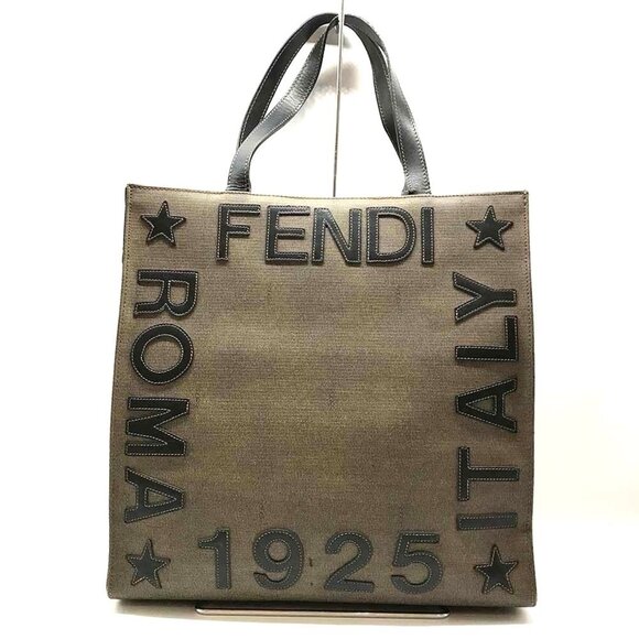 FENDI Brown Leather Tote Bag - Picture 1 of 7